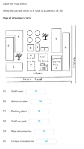 ielts listening map labelling questions